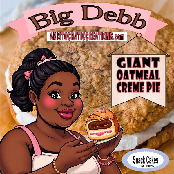Big Debb Logo Giant Oatmeal Creme pie-001